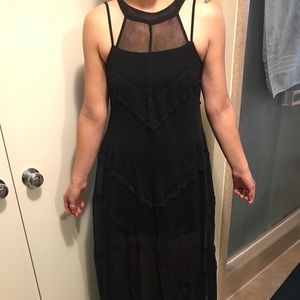Free People Intimately sheer halter maxi dress